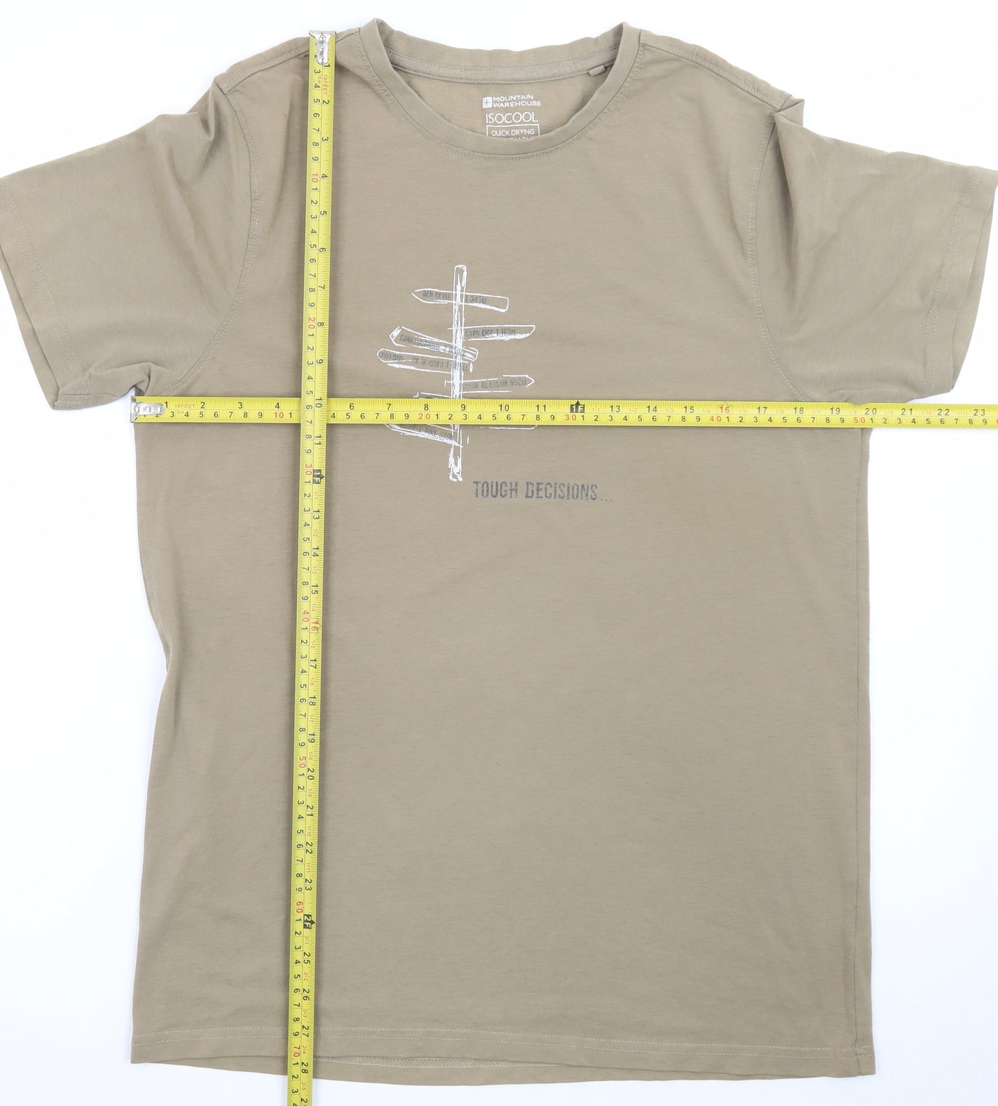 Mountain Warehouse Men's Beige ISOCool Quick Dry T-Shirt M