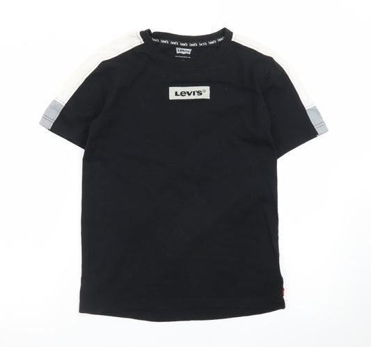 Levi's Teens Black 14 Plus Crew Neck Short Sleeve Cotton T-Shirt