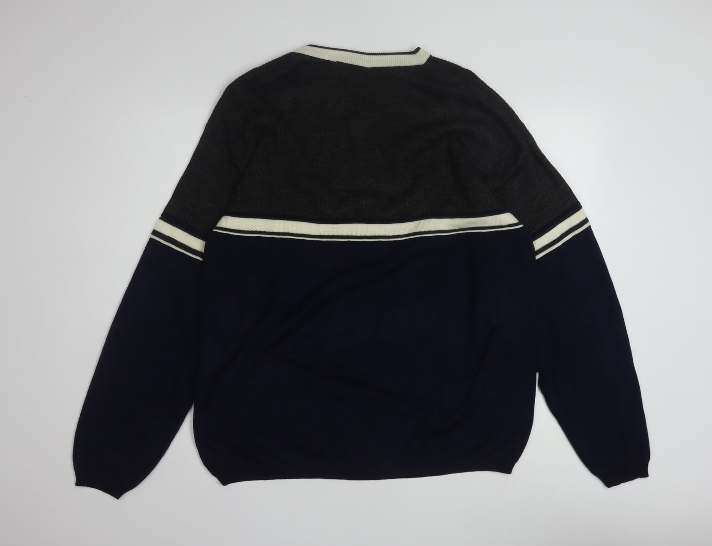 Bert Pulitzer Men's Black Knit V-Neck Pullover Jumper Size M