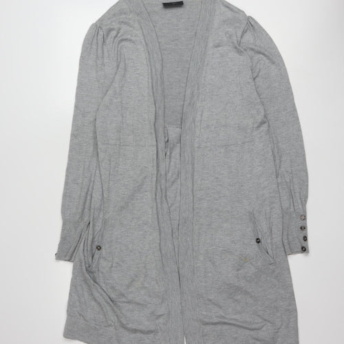 Wallis Women’s Grey Longline Knit Cardigan Size 14