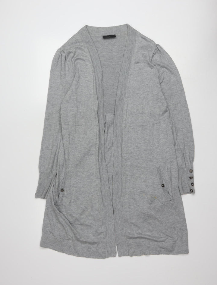 Wallis Women’s Grey Longline Knit Cardigan Size 14