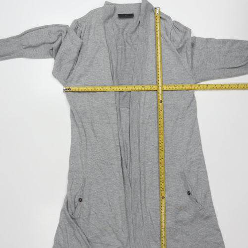 Wallis Women’s Grey Longline Knit Cardigan Size 14