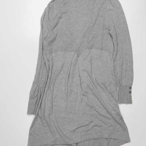 Wallis Women’s Grey Longline Knit Cardigan Size 14