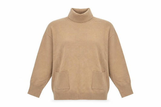Front view of Wallis women’s beige roll neck jumper m