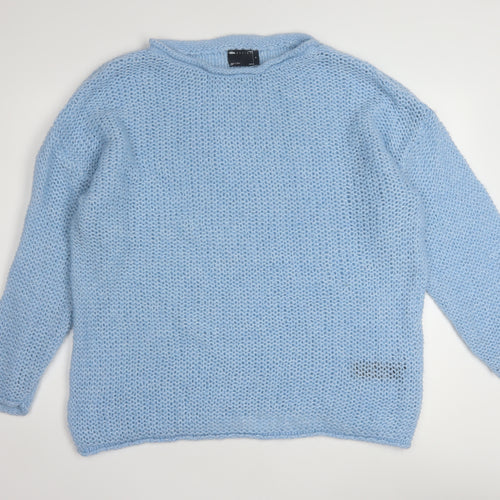 ASOS Women Blue Chunky Knit Pullover Jumper Size M