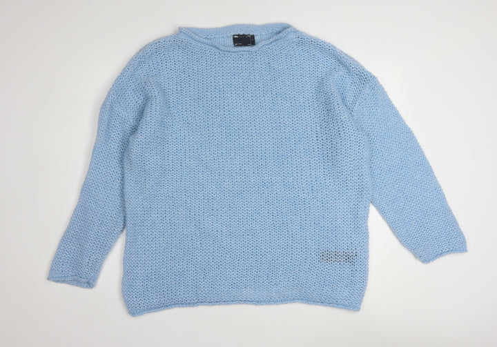 ASOS Women Blue Chunky Knit Pullover Jumper Size M