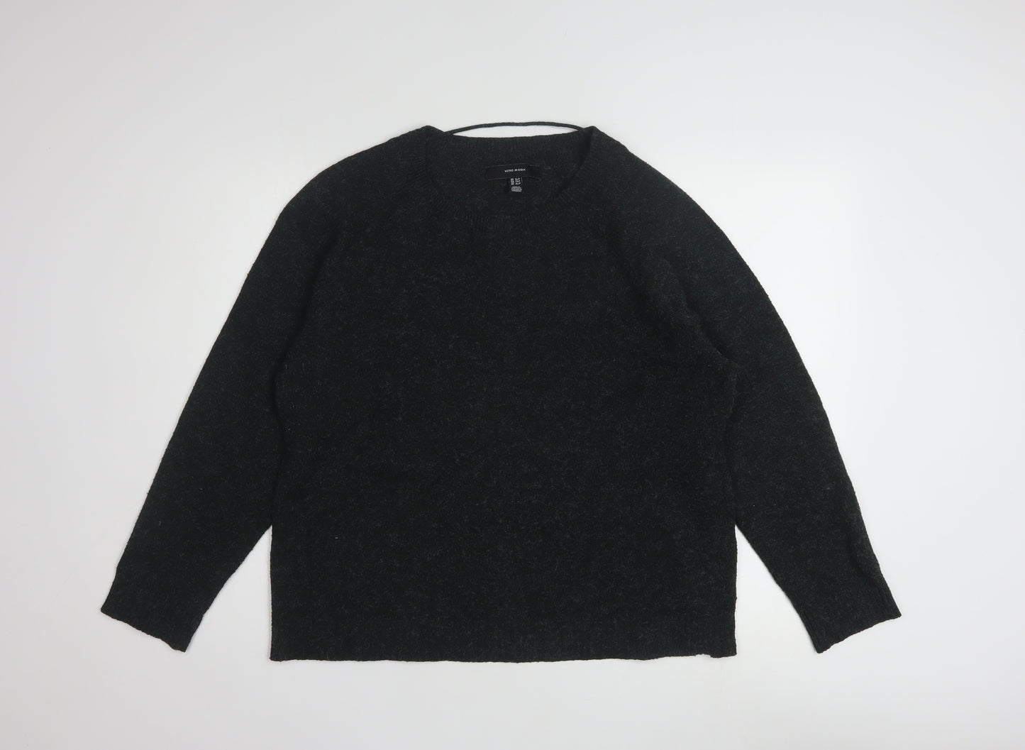 Vero Moda Women’s Black Knit Crew Neck Pullover Jumper Size L
