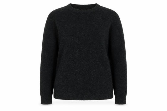 Front view of Vero Moda Women’s Black Knit Crew Neck jumper, size L