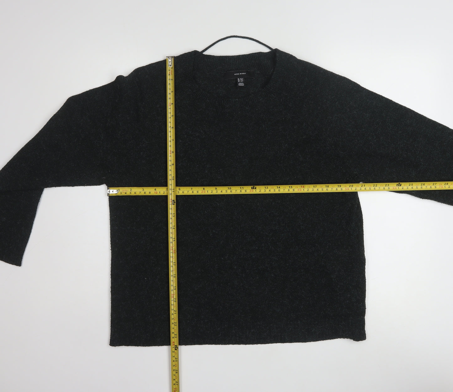 Vero Moda Women’s Black Knit Crew Neck Pullover Jumper Size L