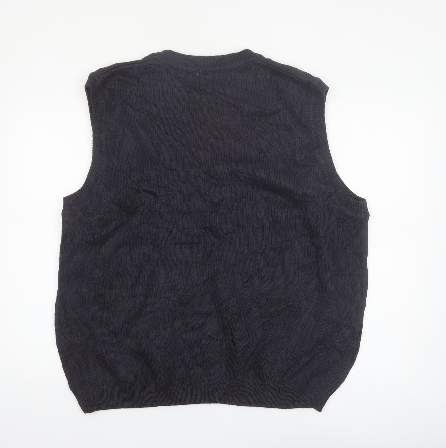 Arnold Palmer Men's Black V-Neck Sleeveless Acrylic Golf Vest L