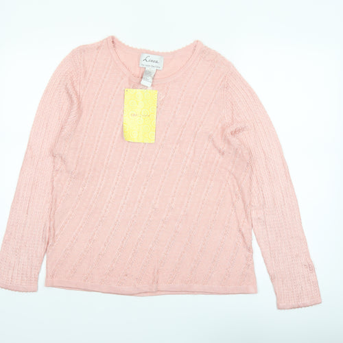 Linea by Louis Dell'Olio Pink Rayon Knit Women's L Jumper