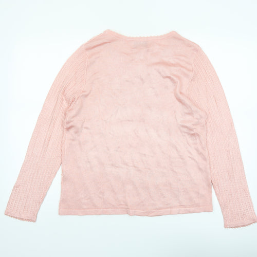 Linea by Louis Dell'Olio Pink Rayon Knit Women's L Jumper
