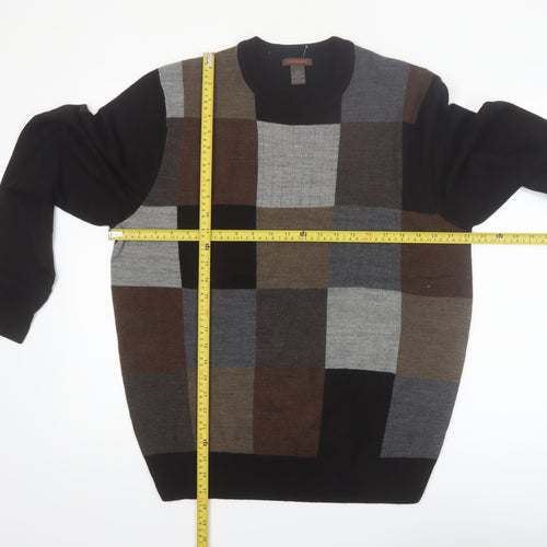 Dockers Men's Multicoloured Check Knit Acrylic Jumper L