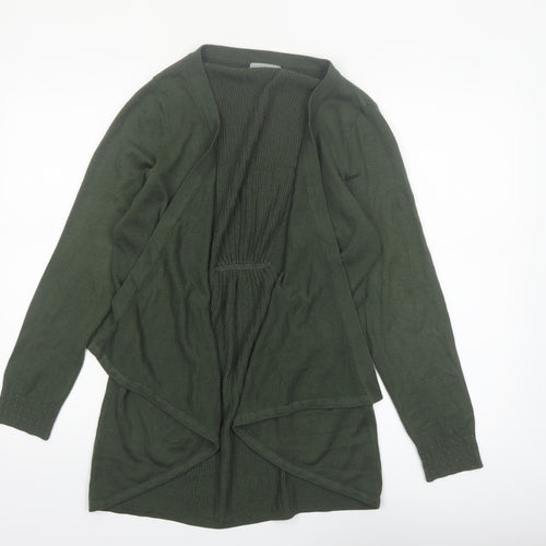 Marks and Spencer Per Una Green Long Sleeve Open Knit Cardigan Size 16