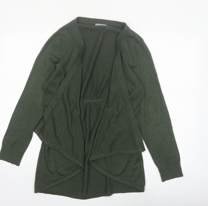 Marks and Spencer Per Una Green Long Sleeve Open Knit Cardigan Size 16