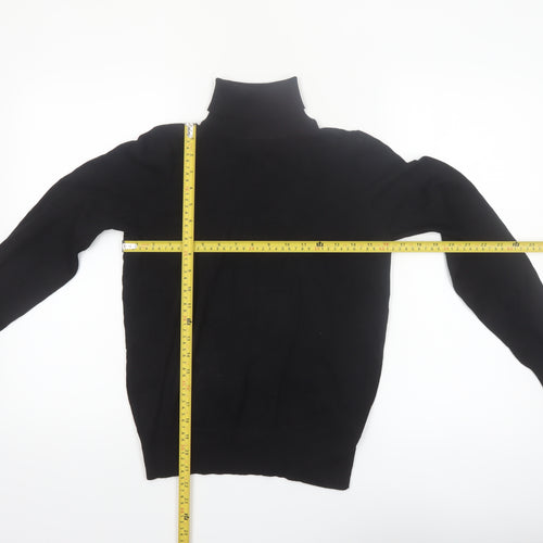 JD Williams Women’s Black Roll Neck Long Sleeve Knit Jumper Size 8/10