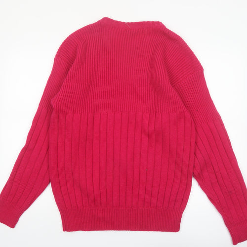 GANT Men’s Red Wool Crew Neck Pullover Jumper Size L