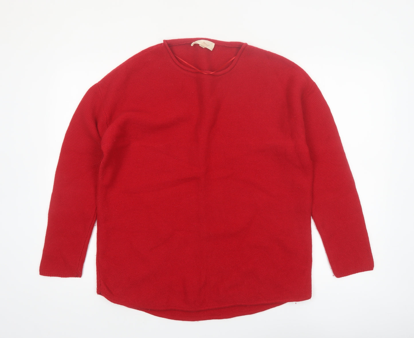 Seasalt Cornwall Women’s Red Wool Blend Crew Neck Jumper UK 18