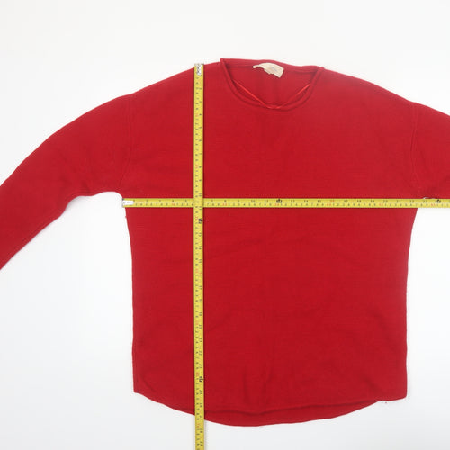 Seasalt Cornwall Women’s Red Wool Blend Crew Neck Jumper UK 18