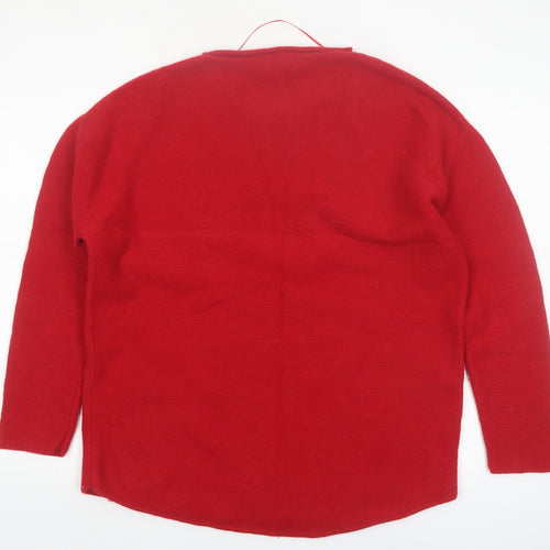 Seasalt Cornwall Women’s Red Wool Blend Crew Neck Jumper UK 18