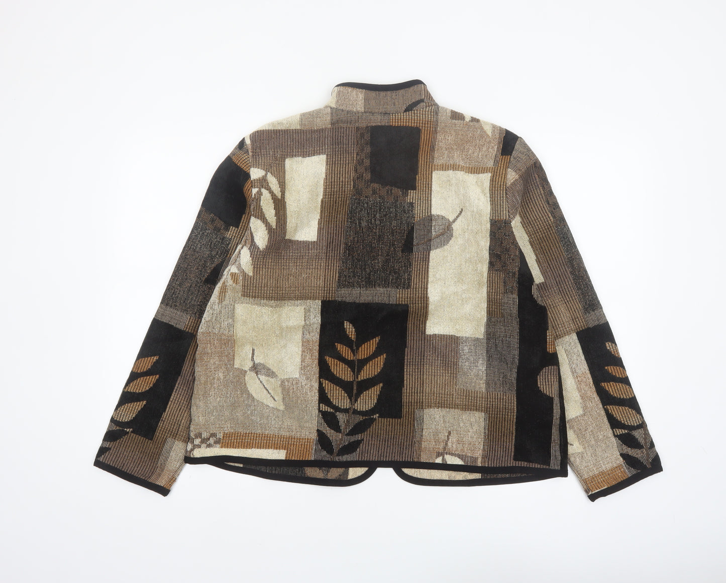 Coldwater Creek Unisex Multicoloured Geometric Knit Jacket L