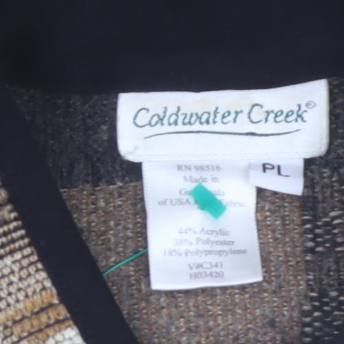 Coldwater Creek Unisex Multicoloured Geometric Knit Jacket L