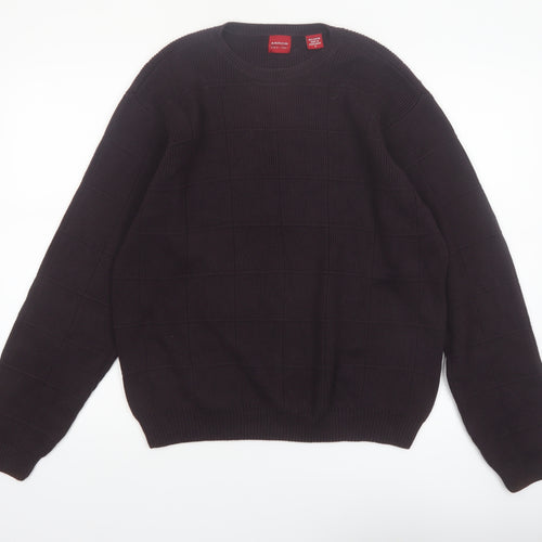 Arrow USA 1851 Men's Black Cotton Crew Neck Pullover Jumper Size S
