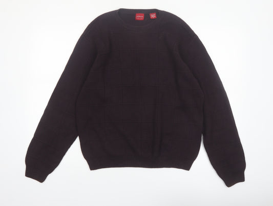 Arrow USA 1851 Men's Black Cotton Crew Neck Pullover Jumper Size S