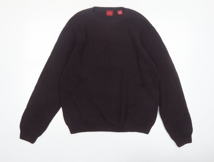 Arrow USA 1851 Men's Black Cotton Crew Neck Pullover Jumper Size S