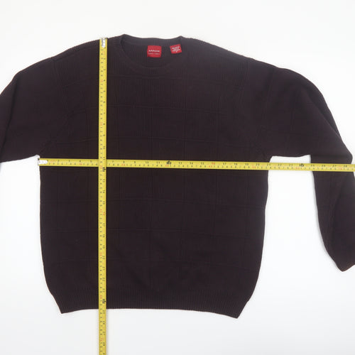 Arrow USA 1851 Men's Black Cotton Crew Neck Pullover Jumper Size S