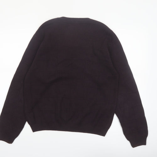 Arrow USA 1851 Men's Black Cotton Crew Neck Pullover Jumper Size S