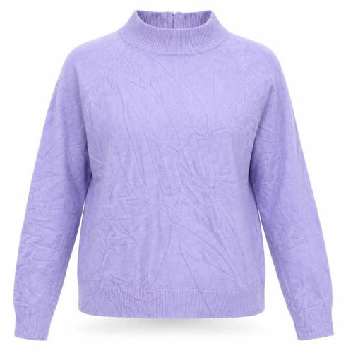 Draper's & Damon's Women's Purple Mock Neck Acrylic Jumper Size M