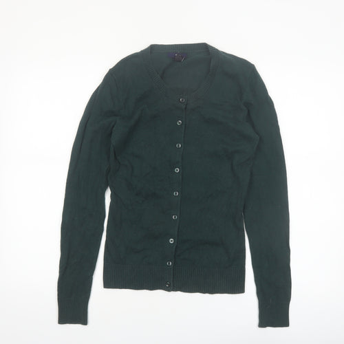 Gap Women’s Green XS Crew Neck Button Cardigan Long Sleeve Cotton Blend