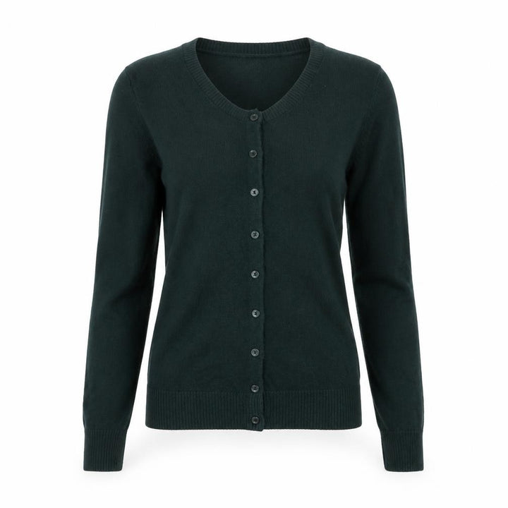Gap Women’s Green XS Crew Neck Button Cardigan Long Sleeve Cotton Blend