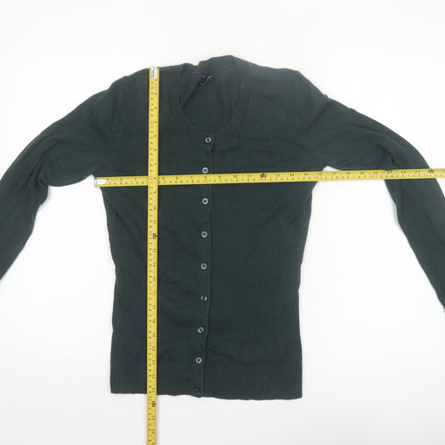 Gap Women’s Green XS Crew Neck Button Cardigan Long Sleeve Cotton Blend