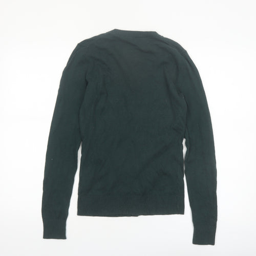 Gap Women’s Green XS Crew Neck Button Cardigan Long Sleeve Cotton Blend