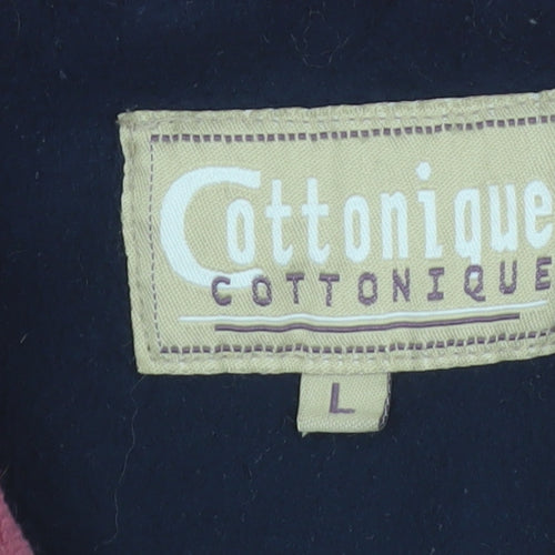 Cottonique Women’s Pink Fleece Full Zip Lightweight Jacket Size L