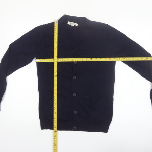 Goodthreads Women's Blue Merino Wool Cardigan Small V-Neck Knit
