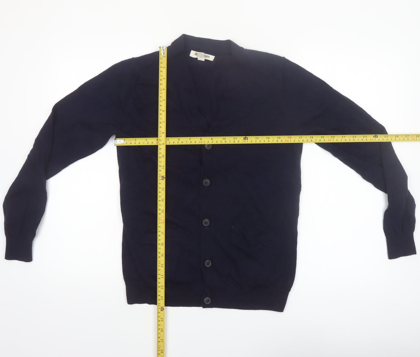Goodthreads Women's Blue Merino Wool Cardigan Small V-Neck Knit