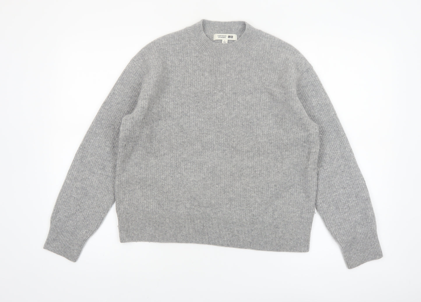 Uniqlo Women’s Grey Wool Crew Neck Pullover Jumper L
