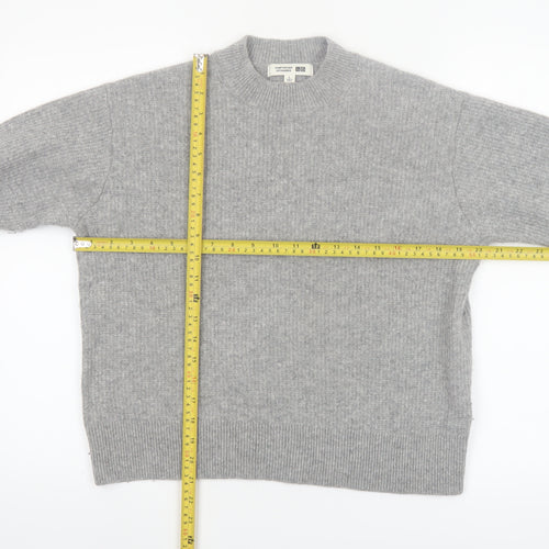 Uniqlo Women’s Grey Wool Crew Neck Pullover Jumper L