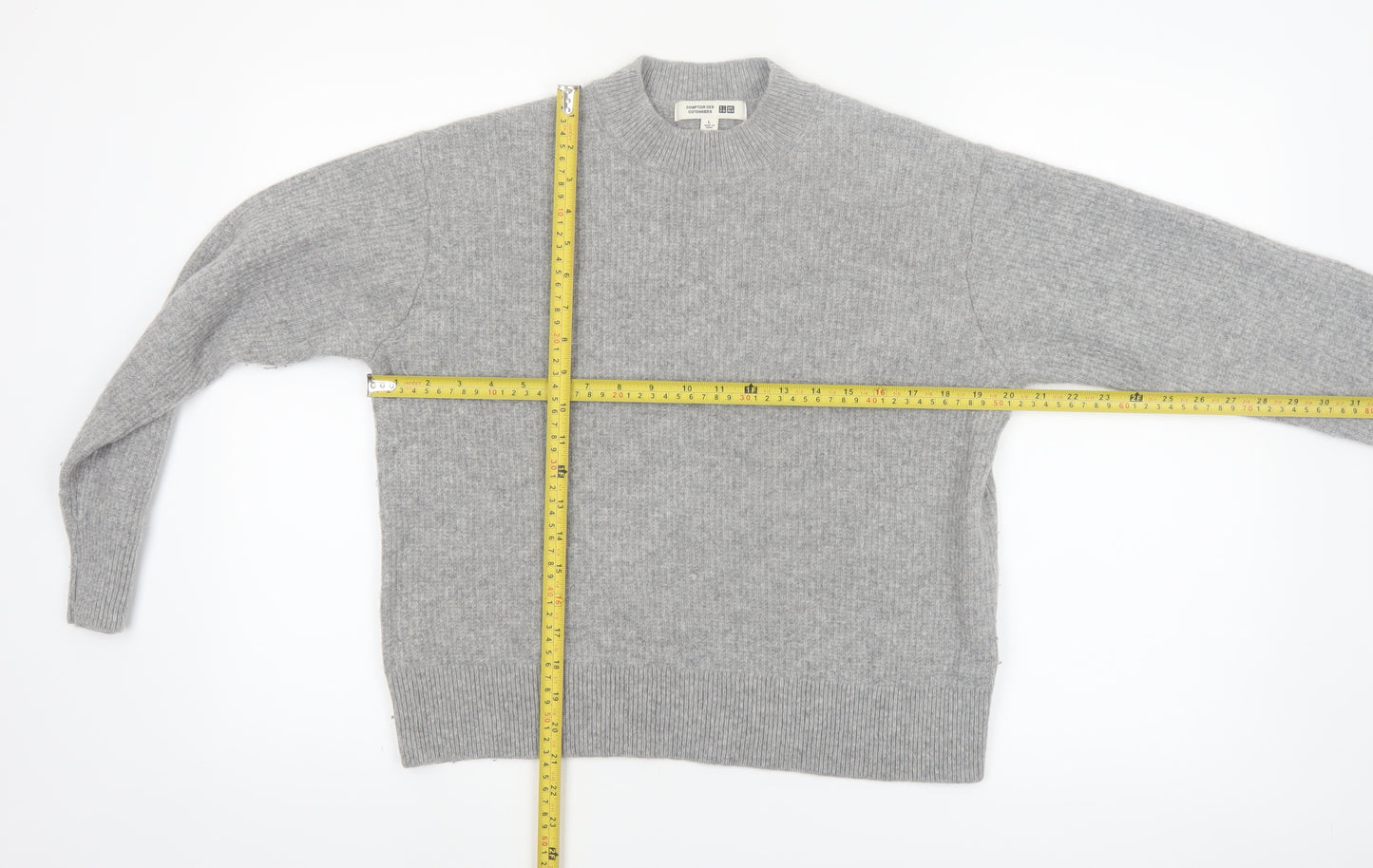 Uniqlo Women’s Grey Wool Crew Neck Pullover Jumper L