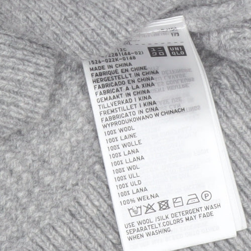 Uniqlo Women’s Grey Wool Crew Neck Pullover Jumper L