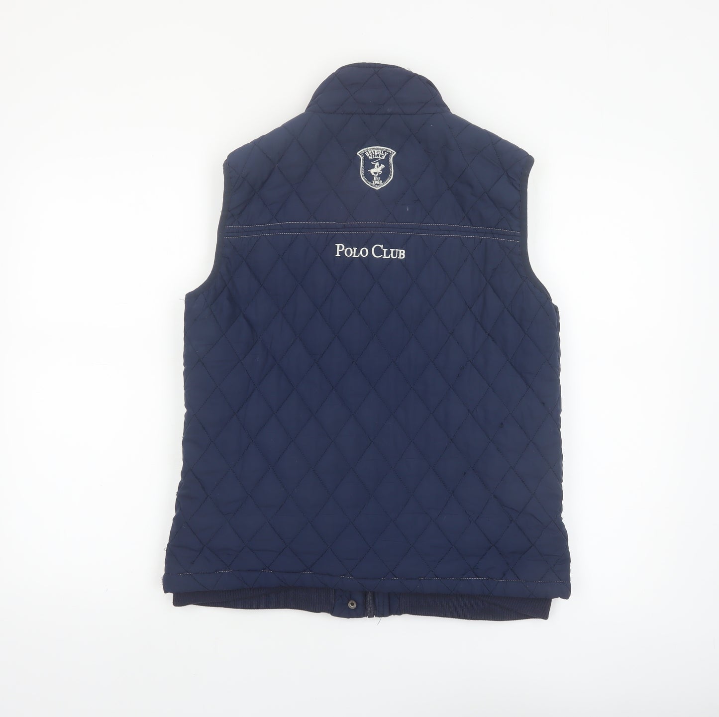 Beverly Hills Polo Club Women's Blue Quilted Waistcoat Size 12