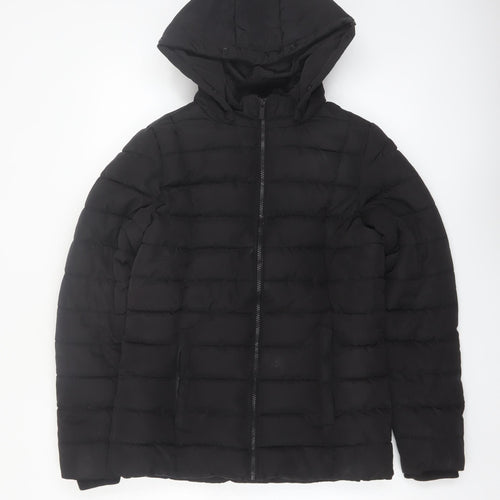 Firetrap Womens Black Hooded Puffer Jacket Size 8