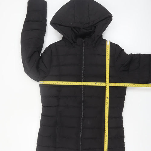 Firetrap Womens Black Hooded Puffer Jacket Size 8