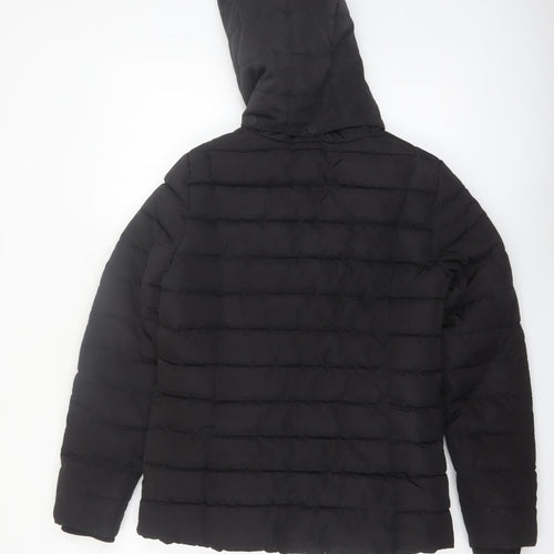 Firetrap Womens Black Hooded Puffer Jacket Size 8