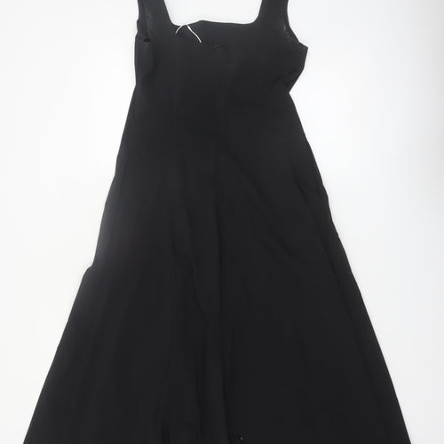 Marks and Spencer Women’s Black Midi Fit & Flare Dress Size 10