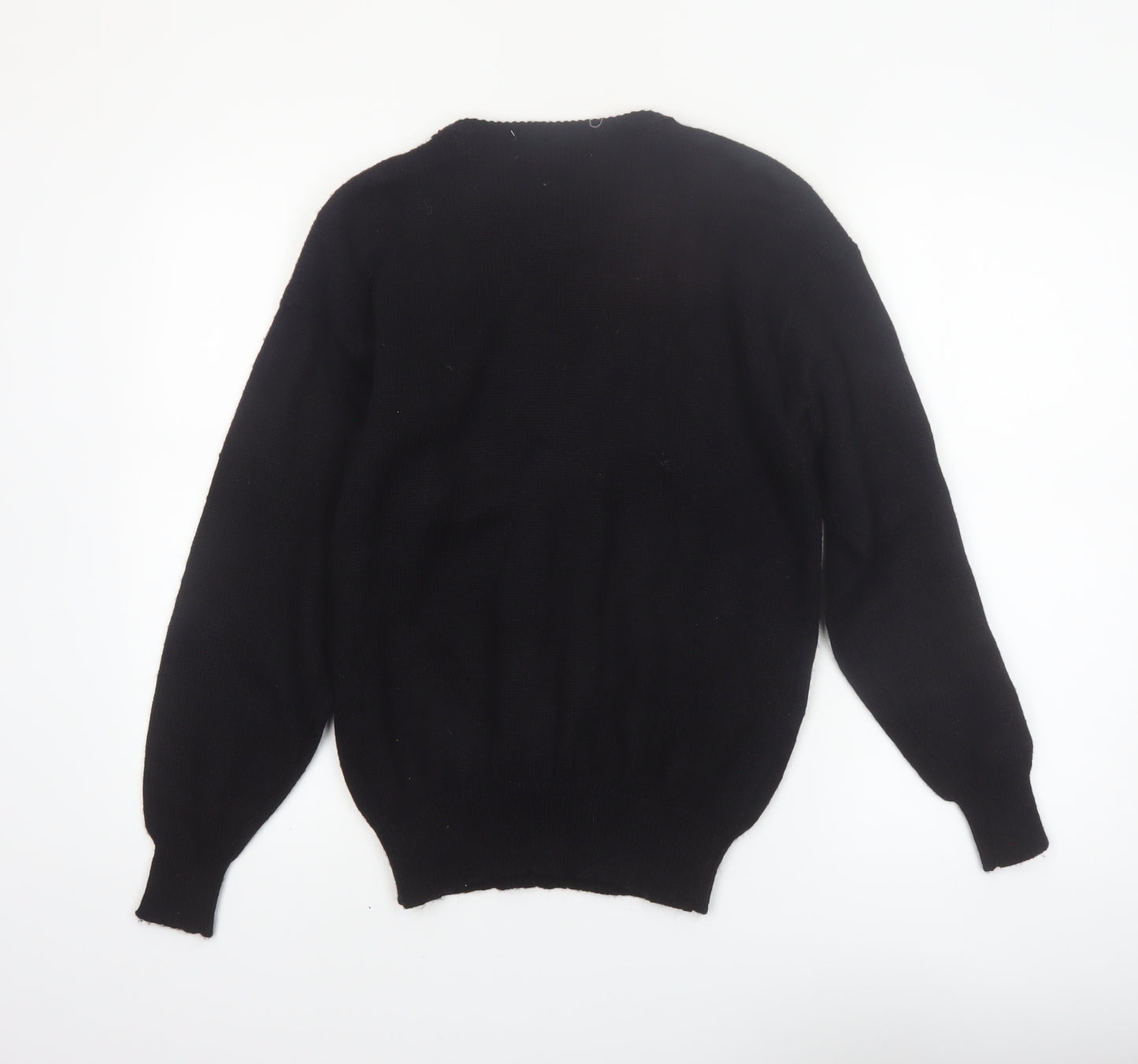 Sensations Womens Black Sequin Bow 80s Vintage Jumper M