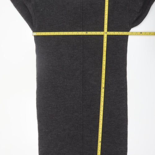 ASOS DESIGN Women’s Black Wool Blend Long Sleeve Midi Jumper Dress Size S